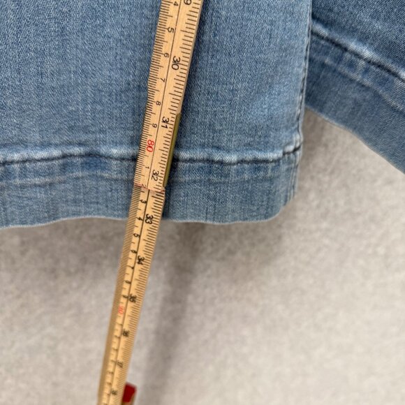 Express Womens Flare Leg Mid Rise Jeans Size 4 Light Wash Denim Perfect Lift EUC - Picture 14 of 14